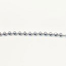 Ketting kralen zilverkleurig 4 mm (per 100 cm)