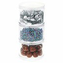 Opbergdoosjes rond transparant 3 lagen 70 a 45 mm (excl. inhoud)