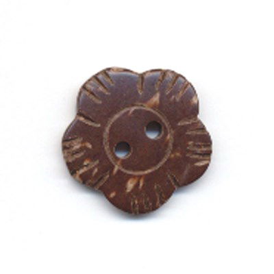 Knoop 14 mm houtlook bloem