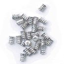 Kraal metal look 68701 rol met ribbel 3 mm (25 stuks)