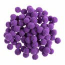 Pompon 6-7 mm paars (ca 100 stuks)
