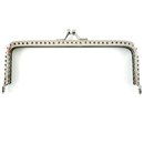 Portemonnee sluiting 15 cm rechthoek met klipsluiting zilverkleurig 99555 (op=op)