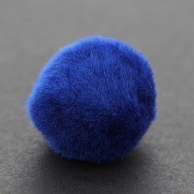 Pompon 35 mm blauw 50 stuks 