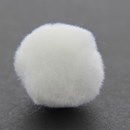 Pompon 50 mm wit (25 stuks)