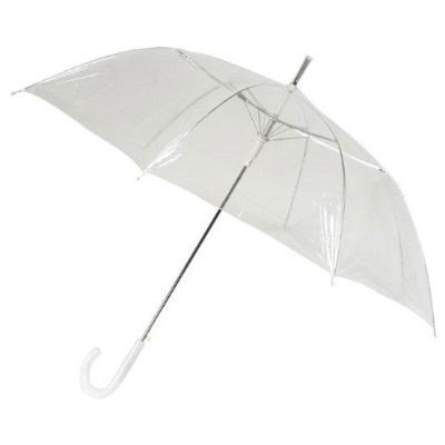 Paraplu transparant met haak handvat op=op 