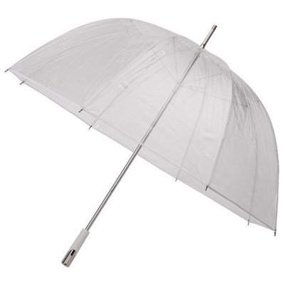 Paraplu koepel transparant de luxe met recht handvat op=op 