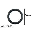 Ring plastic rond 30 mm - zwart