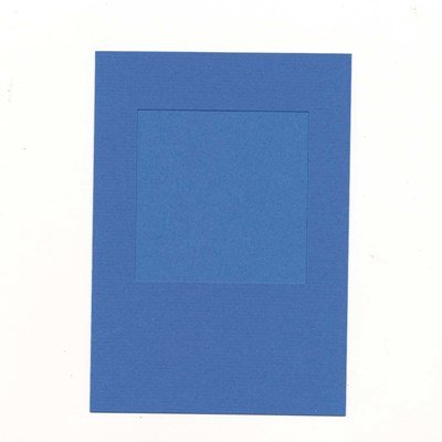 Kaart met enveloppe passetout vierkant 5 stuks - jeans blauw
