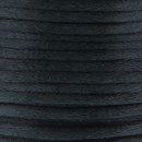 Satijnkoord 3 mm 031 zwart - Kumihimo (5 mtr)