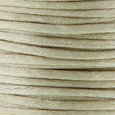 Satijnkoord 3 mm zand donker - Kumihimo 5 mtr 