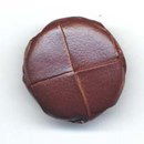 Knoop 26 mm nepleer bruin