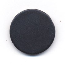 Knoop 24 mm rond-vlak zwart