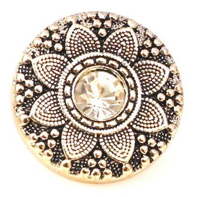 knoop 25 mm bloem strass 