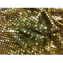 Stof met rondjes 550 goud 1 meter(op=op)
