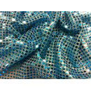 Stof met rondjes 660 blauw 1 meter (op=op)