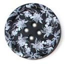 Knoop 20 mm bloem zwart-wit