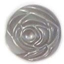 Knoop 15 mm roos 004 zilver