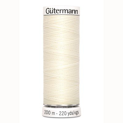 Gutermann 001 naaigaren off white