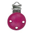 Clip voor speen hout - pink (1 stuk)