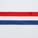 Lint 100 mm streep rood wit blauw (per meter)