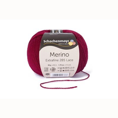 Schachenmayr Merino Extrafine 285 lace 9807574.00532 Weinrot op=op 