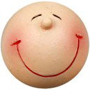 Hoofd glimlach 20 mm poly (op=op uit collectie)