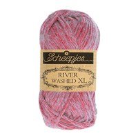 Scheepjes River Washed XL 985 Ganges - roze mint