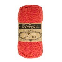 Scheepjes River Washed 946 Mississippi - rood oranje 
