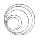 Ring metaal rond 35 cm  - 3,4 mm (5 stuks)