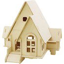 Bouwpakket 3D huis 57874 met 2 puntdakjes 22,5 a 17,5 a 20,5 cm