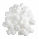Pompon 15 mm wit (200 stuks)