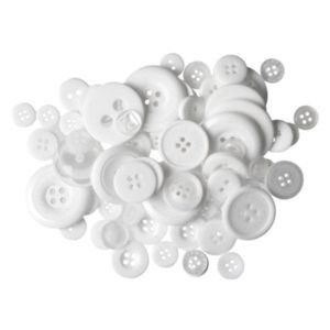 Knoop 8 mm transparant - wit