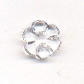 knoop 12 mm bloem - transparant op=op 