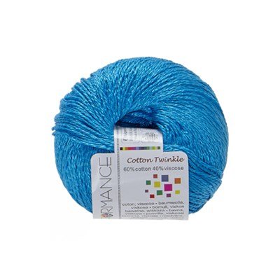 Lammy Yarns Cotton twinkle 125 helder blauw op=op 