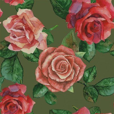 Stenzo tricotstof rozen - groen 50 cm 