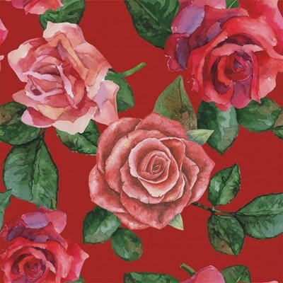 Stenzo tricotstof rozen - rood 50 cm 