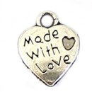 Bedeltje made with love 10 a 10 mm