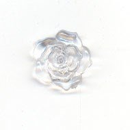 Knoop 15 mm roos doorzichtig
