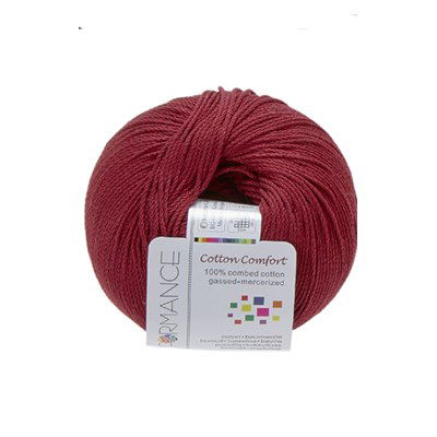 Lammy Yarns - Cotton Comfort 010 donker rood op=op 