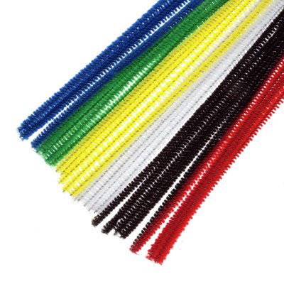 Chenille 4 mm - 15 cm assortiment 20 stuks op=op 