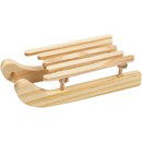 Miniatuur houten slee 6,5 a 2,5 cm (2 stuks)