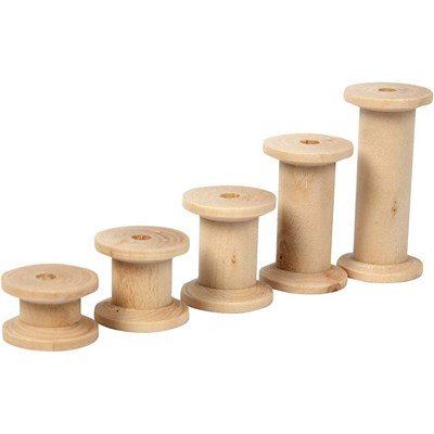 Miniatuur klos hout 15, 20, 27, 38 en 50 mm 10 stuks 