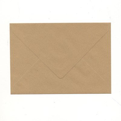 Enveloppe recycled bruin 5 stuks - krijt