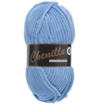 Lammy Yarns Chenille 6 - 040 helder blauw