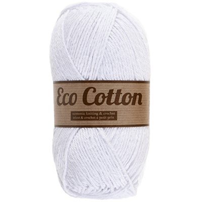 Lammy Yarns Eco Cotton 005 wit op=op uit collectie 