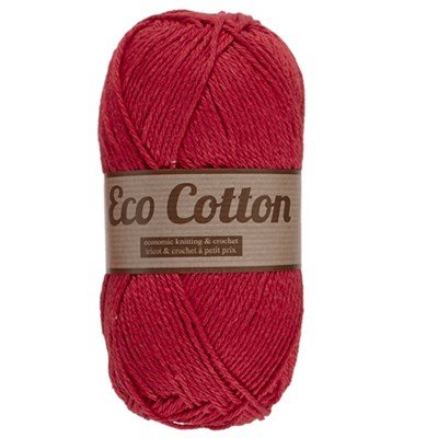 Lammy Yarns Eco Cotton 043 rood op=op uit collectie 