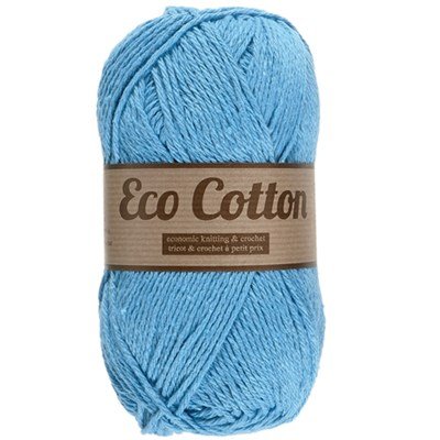 Lammy Yarns Eco Cotton 040 baby blauw op=op uit collectie 