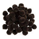Pompon 12-13 mm bruin (ca 80 stuks)
