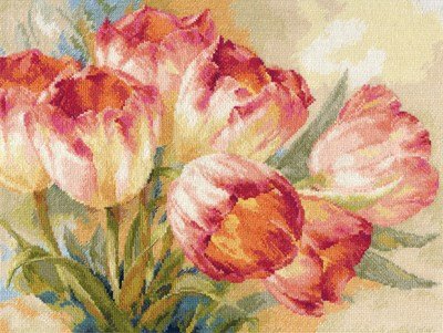 Borduurpakket bloemen Tulips