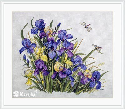 Borduurpakket bloemen Irises